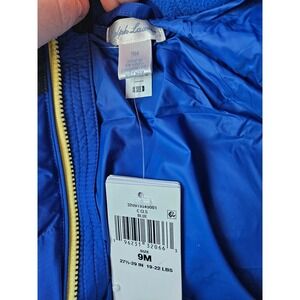 NWT Polo Ralph Lauren Baby Boy Blue Quilted Bunting Snowsuit 9M N